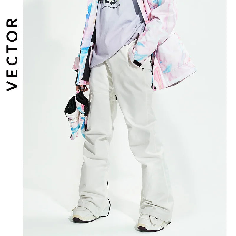 VECTOR Brand Winter Ski Pants Women Outdoor High Quality Windproof Waterproof Warm Snow Trousers Winter Ski Snowboarding Pants