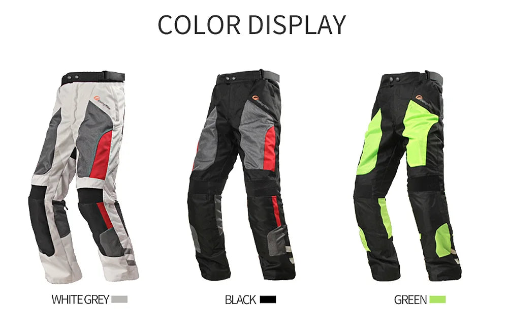 Motorcycle Pants Summer Breathable Winter Warm Motorbike Riding Protective Waterproof Trousers with free Liner and Kneepads HP12
