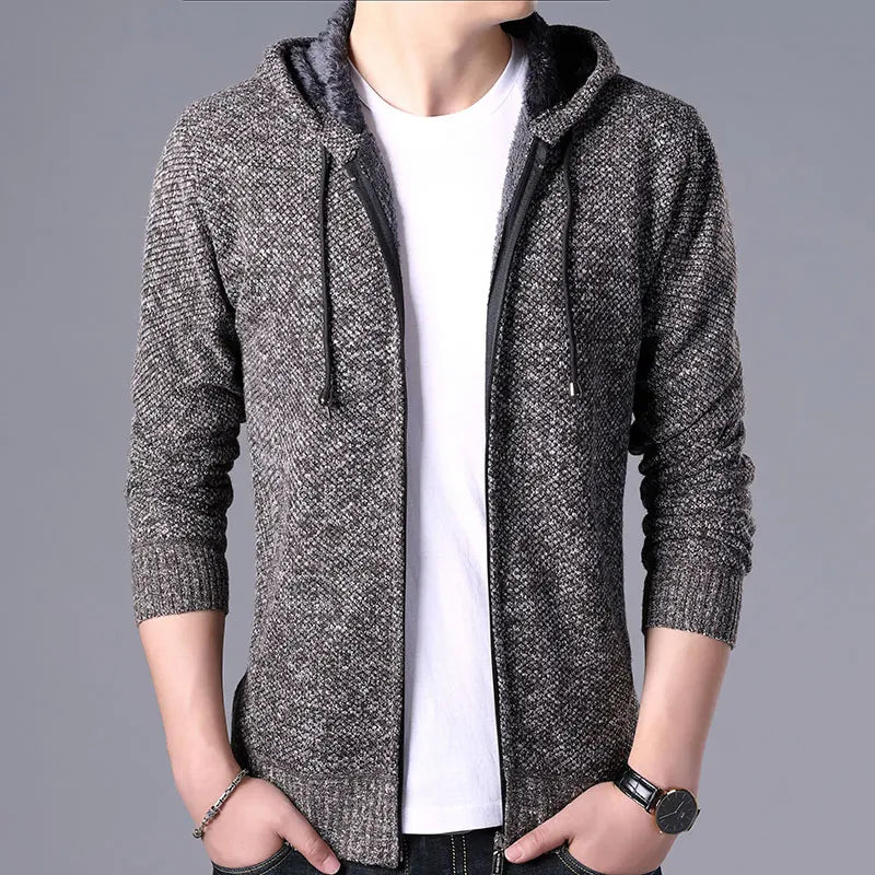 LEGIBLE 2025 Men's Sweaters Autumn Winter Wool Zipper Cardigan Sweaters Man Casual Knitwear Sweatercoat Male