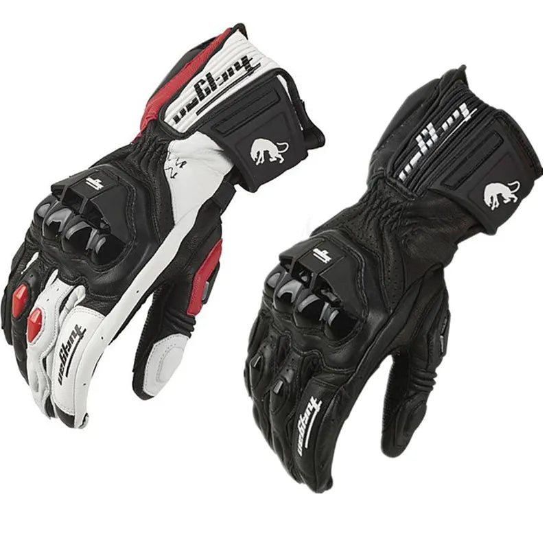 Genuine Leather Motorcycle Gloves Men's Windproof Outdoor Riding Motocross Gloves Touch screen Motociclismo Protective Equipment