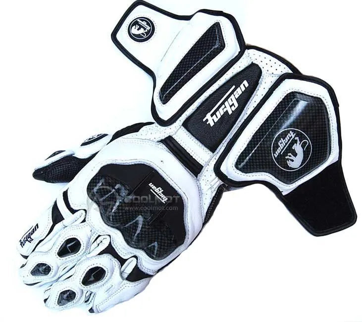 Men's Genuine Leather Motorcycle Gloves Carbon Fiber Safety Defense Motocross Gloves Touch-screen Outdoor Driving Guantes Moto
