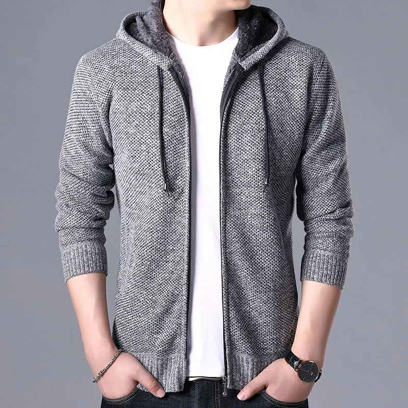 LEGIBLE 2025 Men's Sweaters Autumn Winter Wool Zipper Cardigan Sweaters Man Casual Knitwear Sweatercoat Male