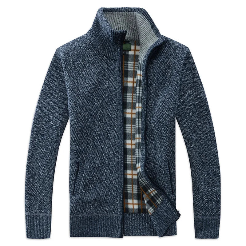 LEGIBLE 2025 Men's Sweaters Autumn Winter Wool Zipper Cardigan Sweaters Man Casual Knitwear Sweatercoat Male