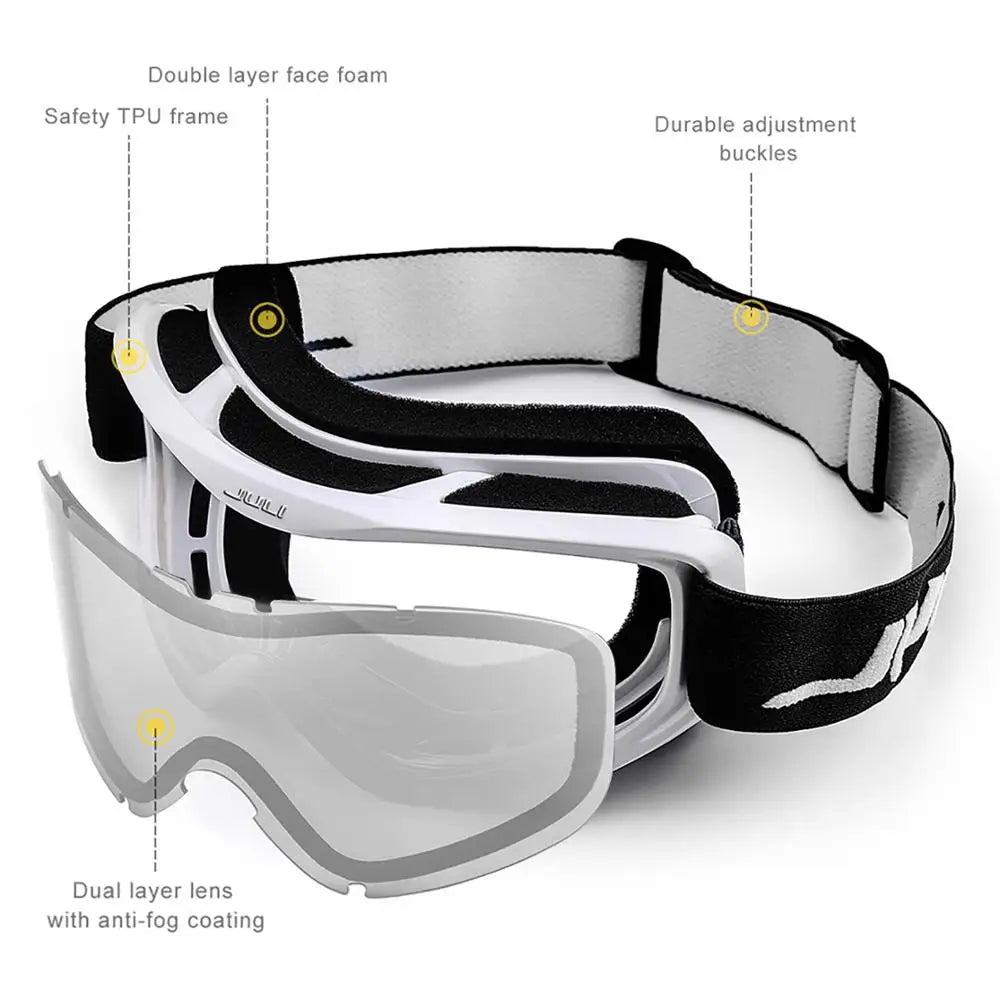 MAXJULI Professional Ski Goggles Double Layer Anti-Fog UV400 Lens Snowboarding Snow Winter Sports Goggles for Men Women BBS