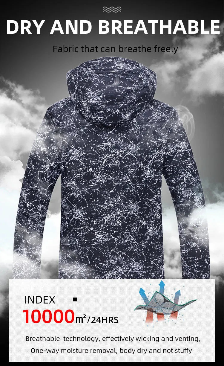 Thicken Warm Ski Suit for Men Windproof Waterproof Skiing Suits Male Snowboarding Jacket and Pants, Snow Overalls Winter New