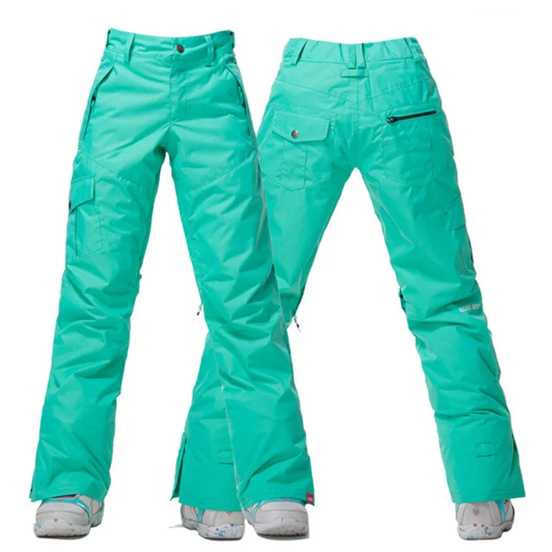 GSOU SNOW New Winter -35 degree Ski Pants Women Waterproof Snow Snowboard Pants Outdoor  Camping Women Trousers Punch pants
