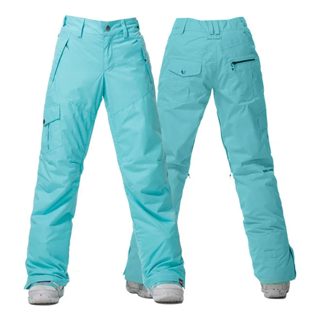 GSOU SNOW New Winter -35 degree Ski Pants Women Waterproof Snow Snowboard Pants Outdoor  Camping Women Trousers Punch pants