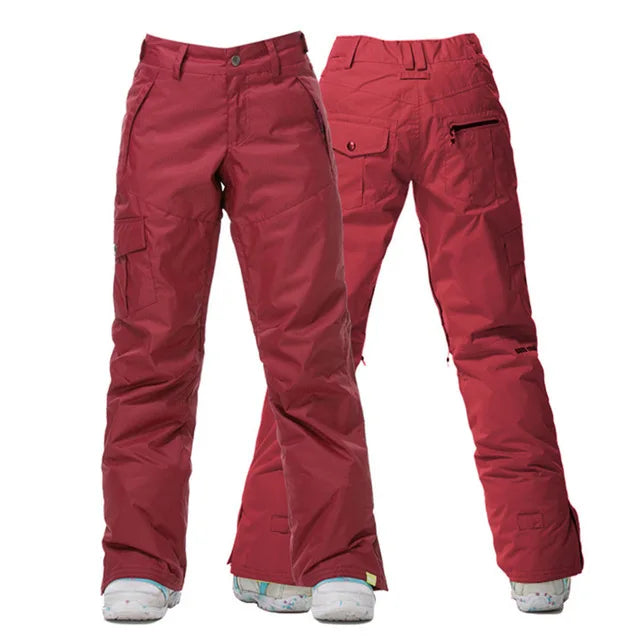 GSOU SNOW New Winter -35 degree Ski Pants Women Waterproof Snow Snowboard Pants Outdoor  Camping Women Trousers Punch pants