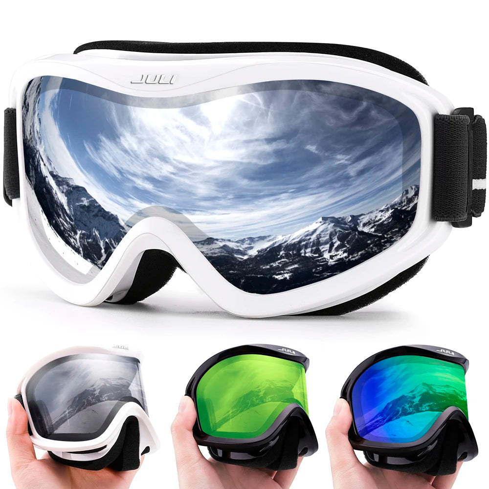 MAXJULI Professional Ski Goggles Double Layer Anti-Fog UV400 Lens Snowboarding Snow Winter Sports Goggles for Men Women BBS