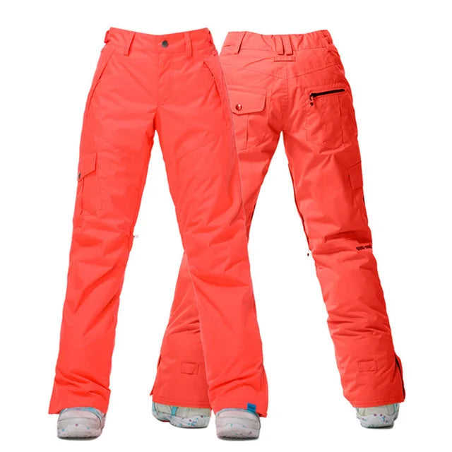 GSOU SNOW New Winter -35 degree Ski Pants Women Waterproof Snow Snowboard Pants Outdoor  Camping Women Trousers Punch pants