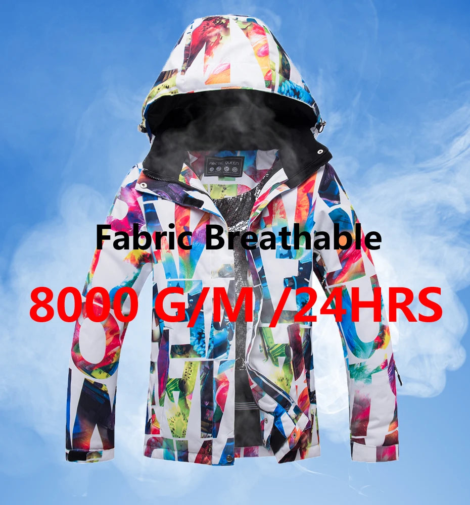 New Thick Warm Ski Suit Women Waterproof Windproof Skiing and Snowboarding Jacket Pants Set Female Snow Costumes Outdoor Wear