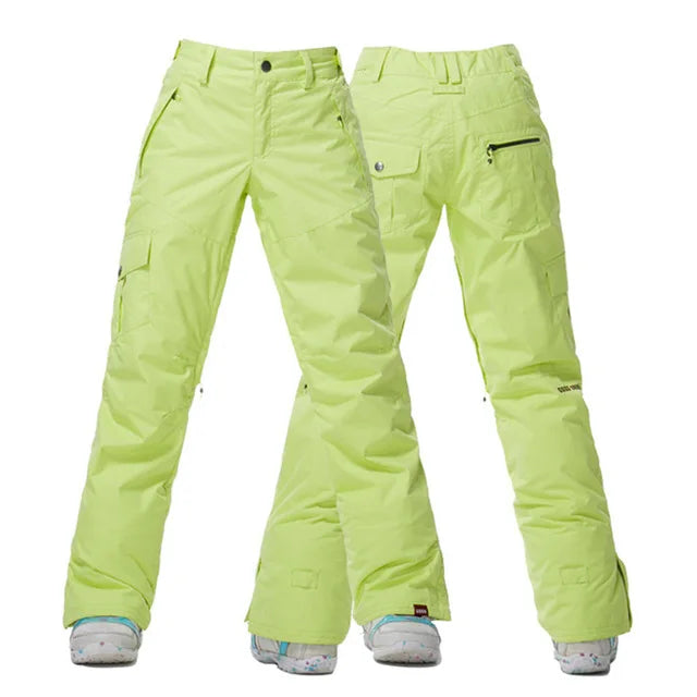 GSOU SNOW New Winter -35 degree Ski Pants Women Waterproof Snow Snowboard Pants Outdoor  Camping Women Trousers Punch pants
