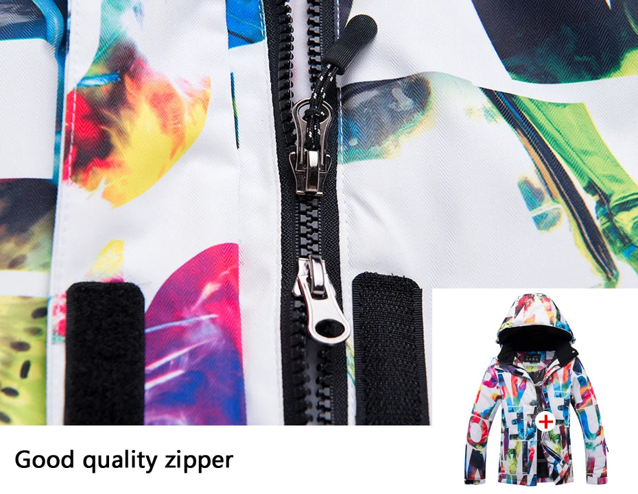 New Thick Warm Ski Suit Women Waterproof Windproof Skiing and Snowboarding Jacket Pants Set Female Snow Costumes Outdoor Wear
