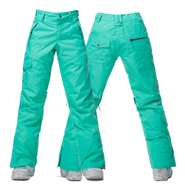 GSOU SNOW New Winter -35 degree Ski Pants Women Waterproof Snow Snowboard Pants Outdoor  Camping Women Trousers Punch pants