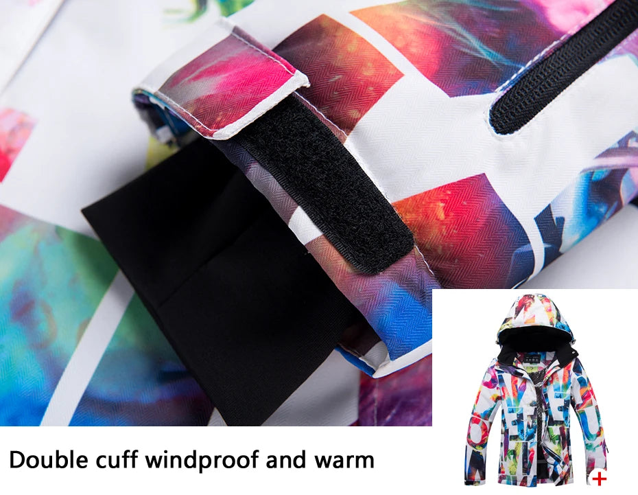 New Thick Warm Ski Suit Women Waterproof Windproof Skiing and Snowboarding Jacket Pants Set Female Snow Costumes Outdoor Wear
