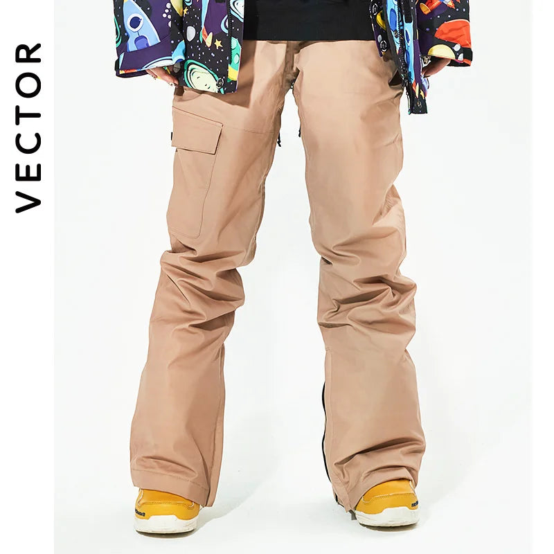 VECTOR Brand Winter Ski Pants Women Outdoor High Quality Windproof Waterproof Warm Snow Trousers Winter Ski Snowboarding Pants