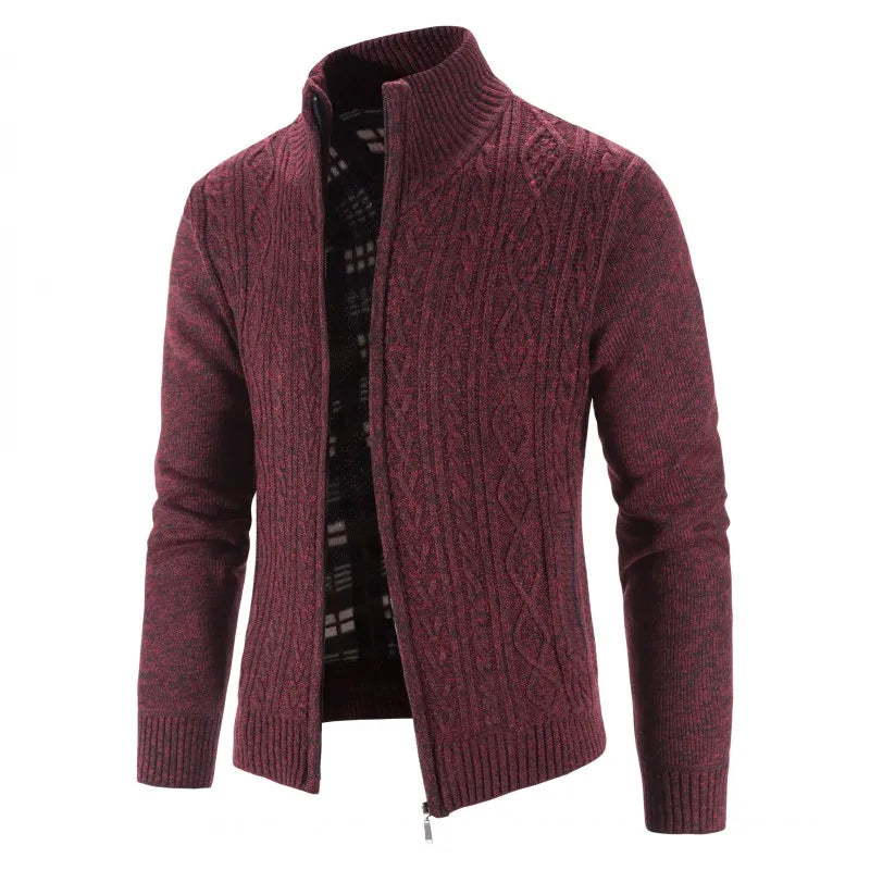 LEGIBLE 2025 Men's Sweaters Autumn Winter Wool Zipper Cardigan Sweaters Man Casual Knitwear Sweatercoat Male