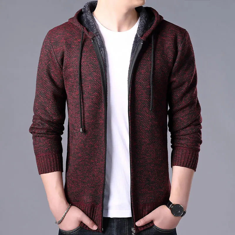 LEGIBLE 2025 Men's Sweaters Autumn Winter Wool Zipper Cardigan Sweaters Man Casual Knitwear Sweatercoat Male