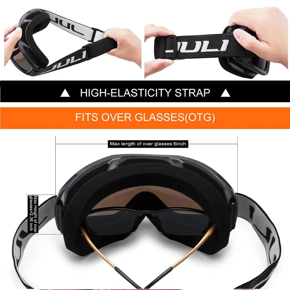 MAXJULI Professional Ski Goggles Double Layer Anti-Fog UV400 Lens Snowboarding Snow Winter Sports Goggles for Men Women BBS