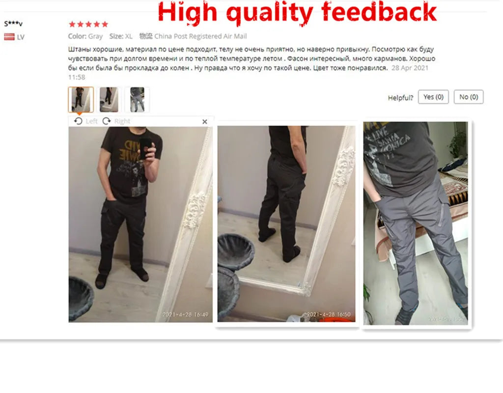 Mens Waterproof Cargo Pants Elastic Multiple Pocket SWAT Combat Trousers Outdoor Joggers Pant Tactical Hiking Hunting Pants Men