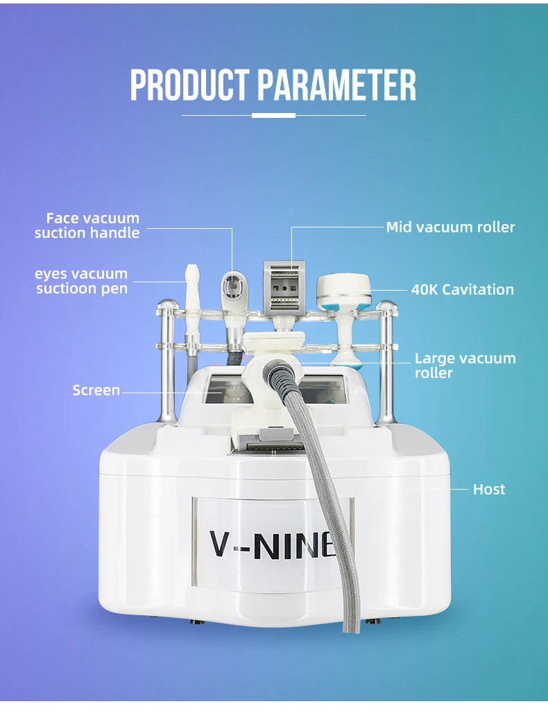 V9 Multi functional Body Sculpting Vacuum Cellulite Massager Body Slimming fat freezing machine Weight Loss Cavitation for spa
