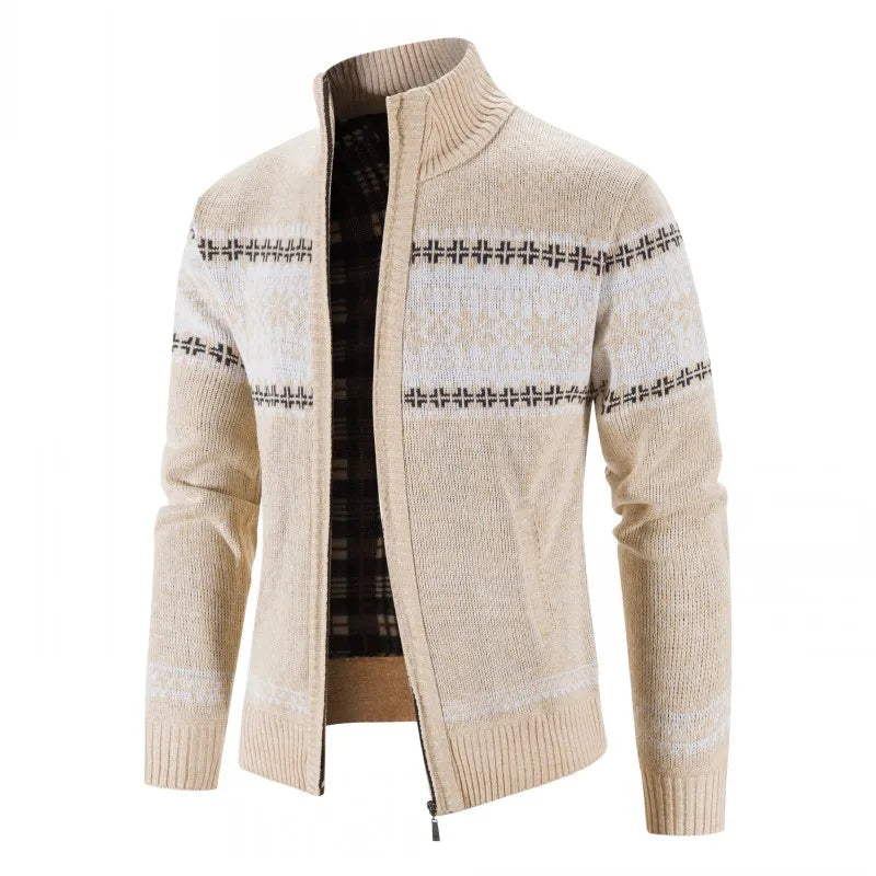 LEGIBLE 2025 Men's Sweaters Autumn Winter Wool Zipper Cardigan Sweaters Man Casual Knitwear Sweatercoat Male