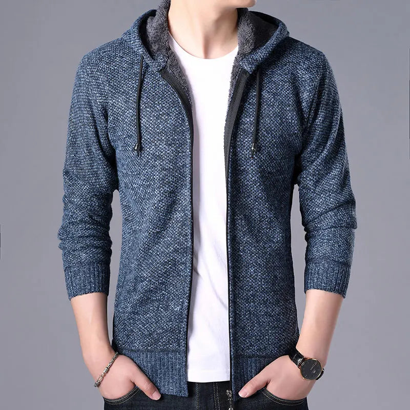 LEGIBLE 2025 Men's Sweaters Autumn Winter Wool Zipper Cardigan Sweaters Man Casual Knitwear Sweatercoat Male