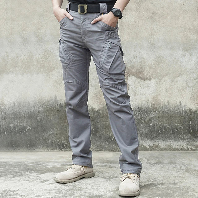 Mens Waterproof Cargo Pants Elastic Multiple Pocket Military Male Trousers Outdoor Joggers Pant Plus Size Tactical Pants Men