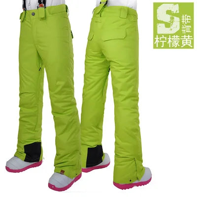Gsou-Outdoor Hiking Trousers for Women, Snow Ski Pants, Waterproof, Free Breath, Long, Thick, Warm, Winter, New, 2024