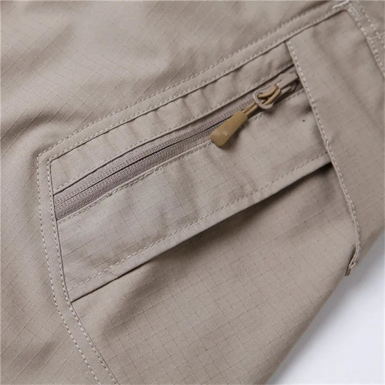 Mens Waterproof Cargo Pants Elastic Multiple Pocket SWAT Combat Trousers Outdoor Joggers Pant Tactical Hiking Hunting Pants Men