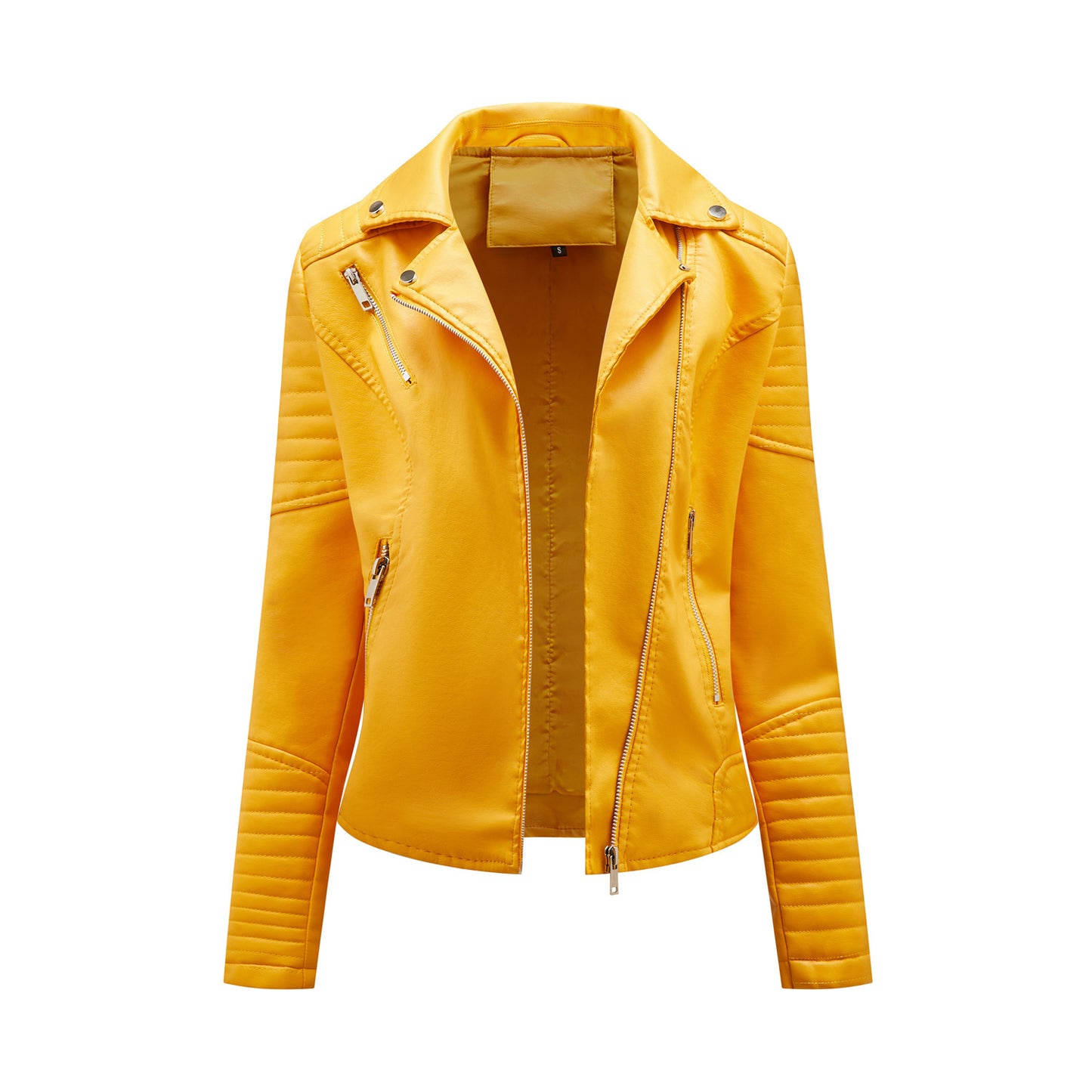 New Women Soft Motorcycle Faux Leather Jackets Ladies Long Sleeve Autumn Winter Biker Streetwear Coat