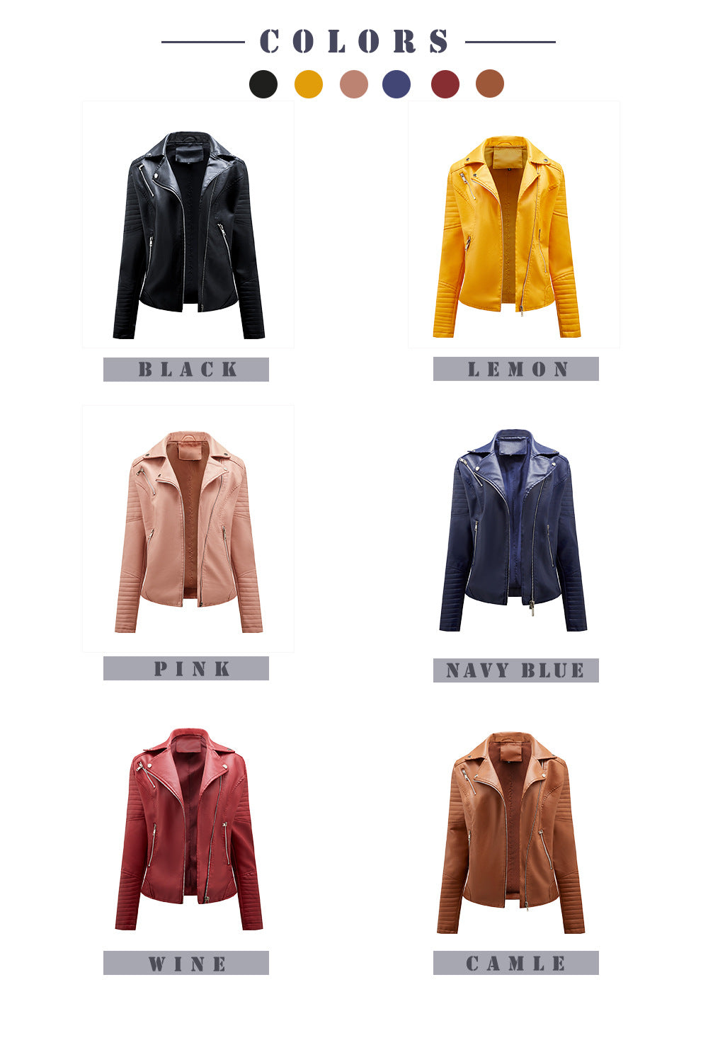 New Women Soft Motorcycle Faux Leather Jackets Ladies Long Sleeve Autumn Winter Biker Streetwear Coat