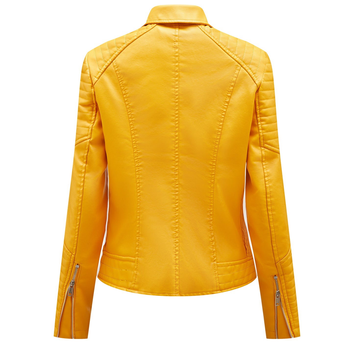 New Women Soft Motorcycle Faux Leather Jackets Ladies Long Sleeve Autumn Winter Biker Streetwear Coat