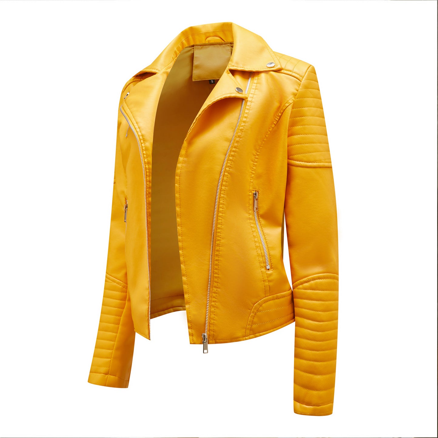 New Women Soft Motorcycle Faux Leather Jackets Ladies Long Sleeve Autumn Winter Biker Streetwear Coat