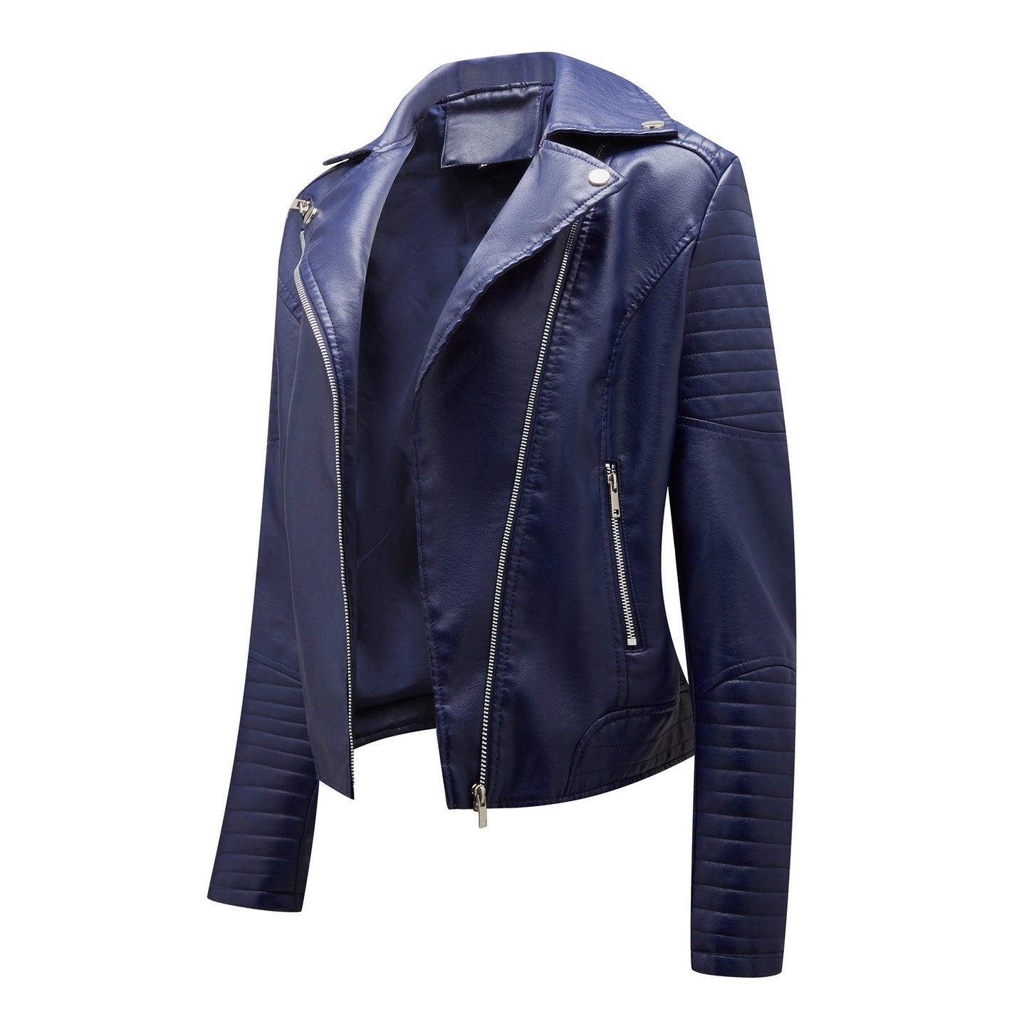 New Women Soft Motorcycle Faux Leather Jackets Ladies Long Sleeve Autumn Winter Biker Streetwear Coat
