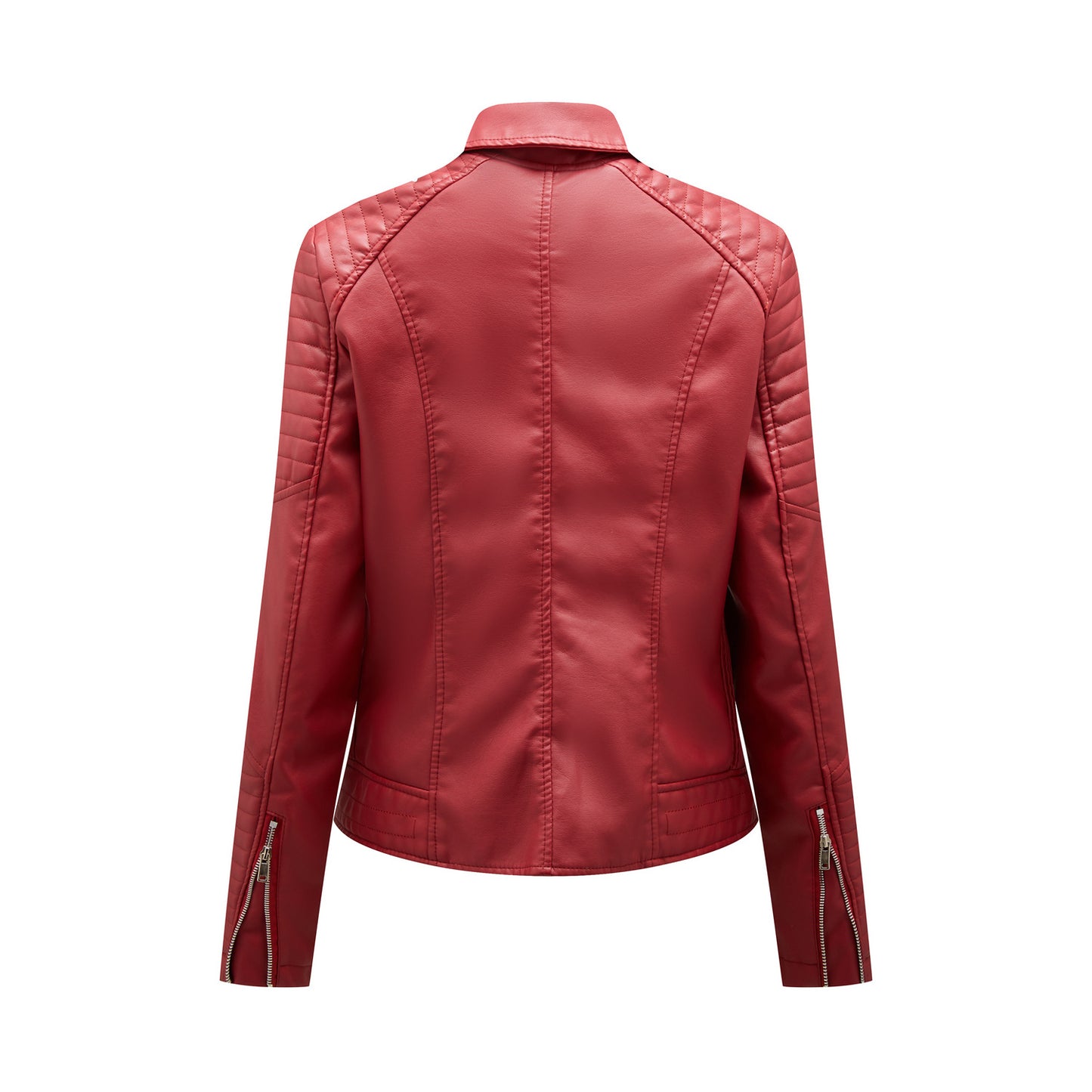 New Women Soft Motorcycle Faux Leather Jackets Ladies Long Sleeve Autumn Winter Biker Streetwear Coat