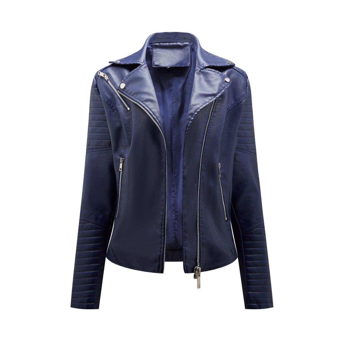 New Women Soft Motorcycle Faux Leather Jackets Ladies Long Sleeve Autumn Winter Biker Streetwear Coat