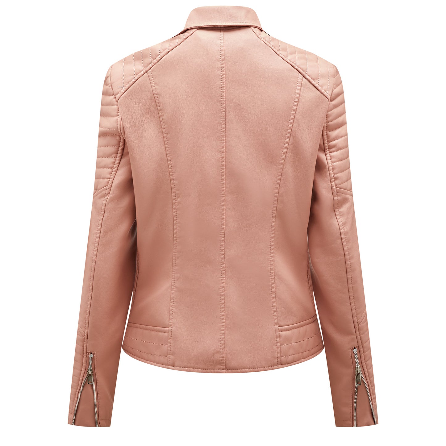 New Women Soft Motorcycle Faux Leather Jackets Ladies Long Sleeve Autumn Winter Biker Streetwear Coat
