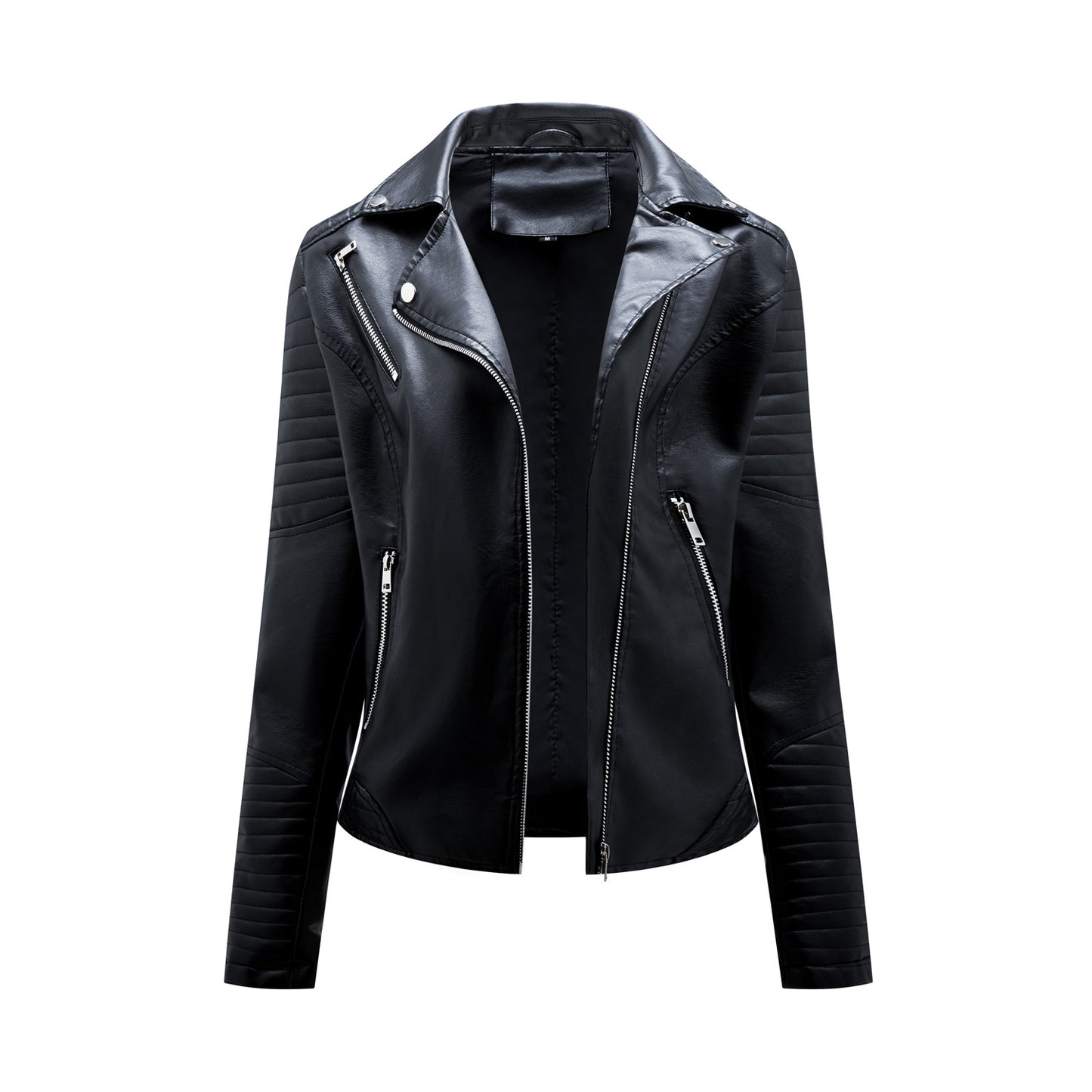 New Women Soft Motorcycle Faux Leather Jackets Ladies Long Sleeve Autumn Winter Biker Streetwear Coat