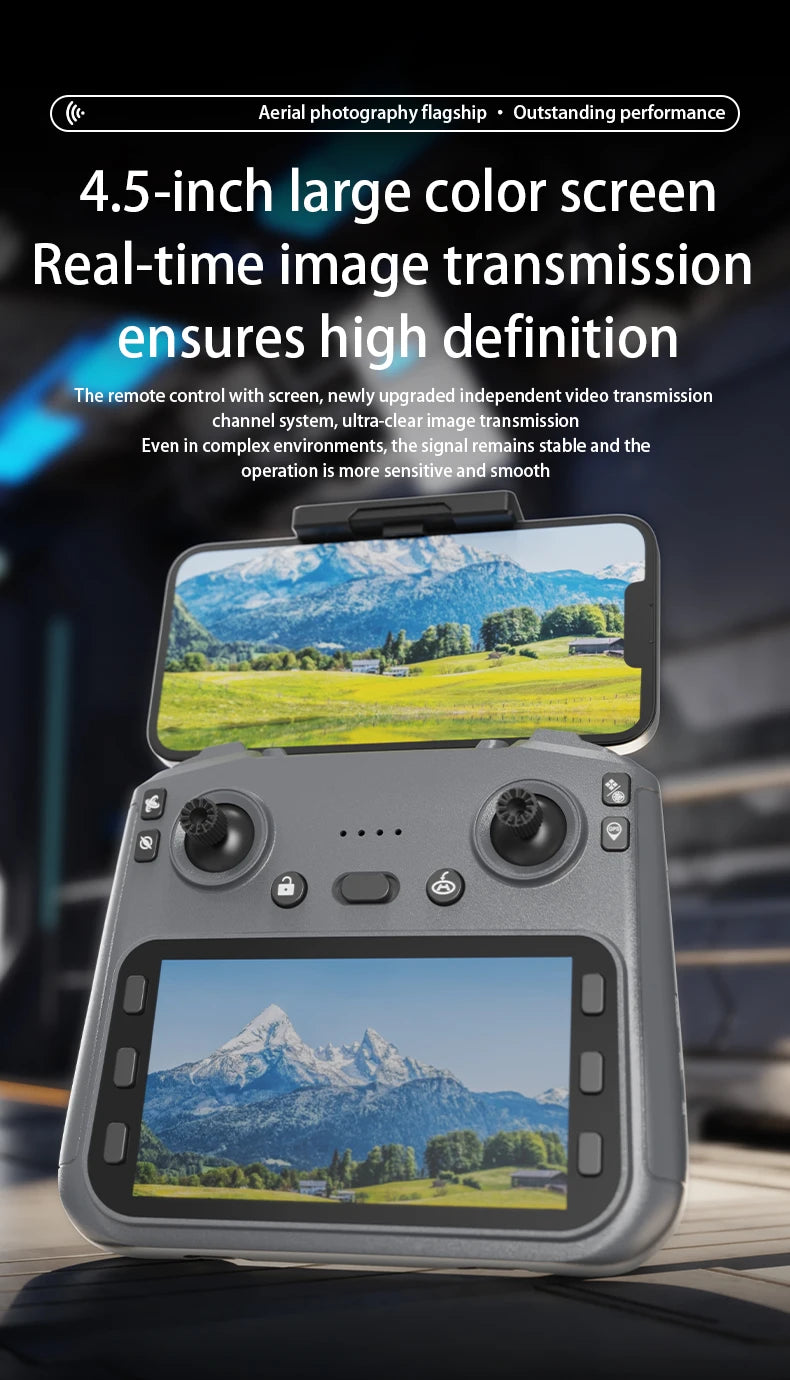 New L600 Pro Max Professional Drone With 8K Camera 3-Axis Gimbal WIFI 360° Obstacle Avoidance Large Screen FPV Brushless RC Dron
