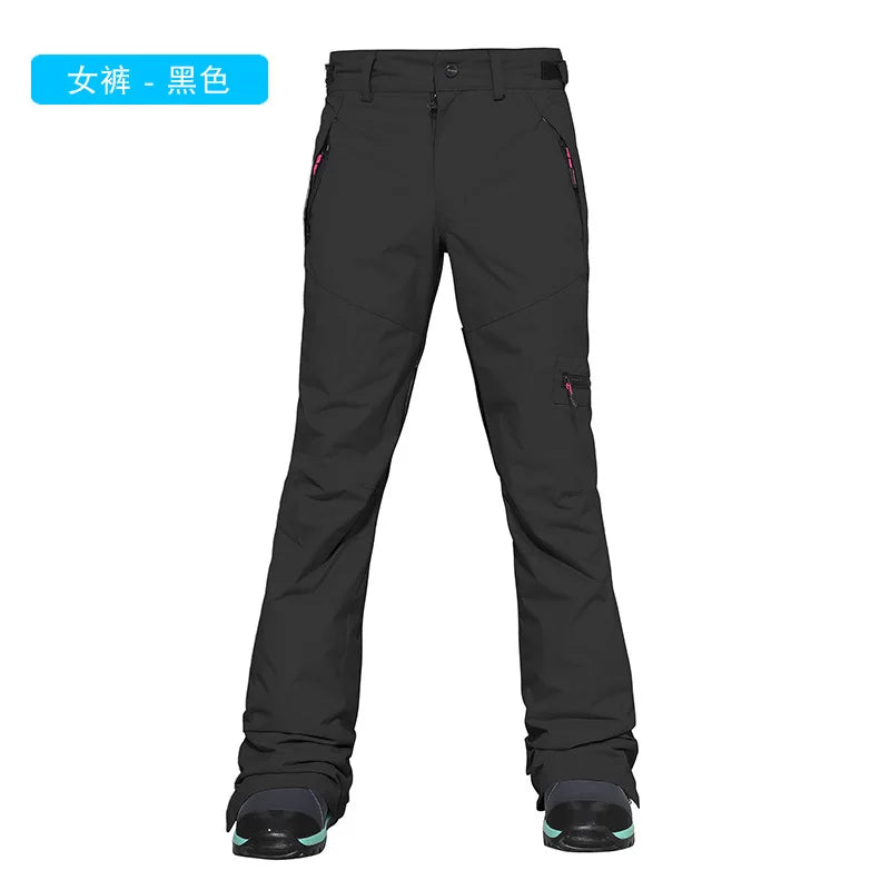Skinny Snowboard Ski Pants Women's and Men's Snow Pants Waterproof Wind Warm Snow Pants Slim Ski Suit