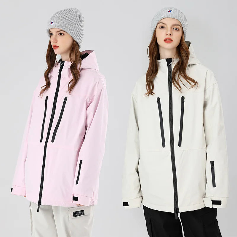 SEARIPE Winter Men Women Hooded Ski Jacket Waterproof Breathable Warm Snowboarding Coats Male And Female Outdoor Skiing Tops