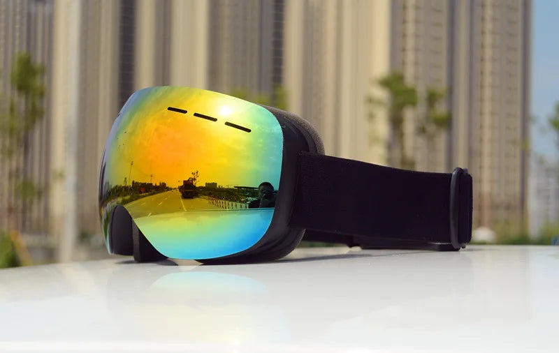 JSJM New Ski Goggles Men Women Double Layers Anti-Fog Big Ski  UV400 Glasses Protection Skiing Winter Snow Snowboard Goggles