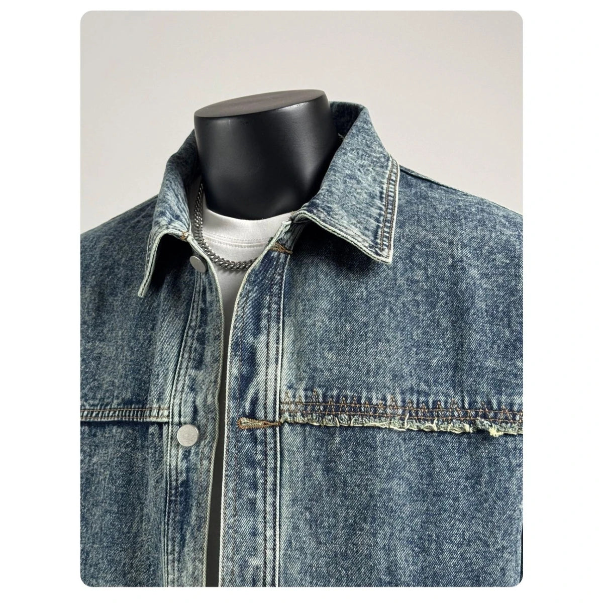 Loose Casual Men's Denim Jaet Spring Autumn New Sle Trendy Outerwear Workwear Classic Waed Cotton Polyester Blend