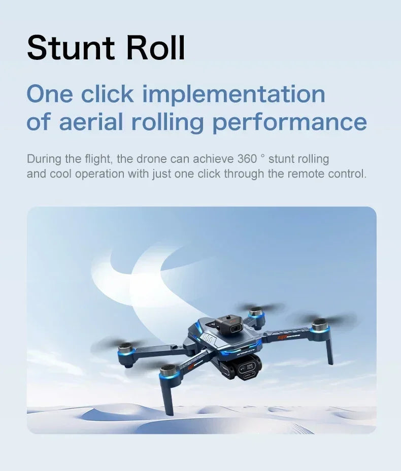 Drone 4K HD GT8 Camera Obstacle Avoidance Aerial Photography Brushless Drone with Screen Foldable RC Drone Quadcopter RTF