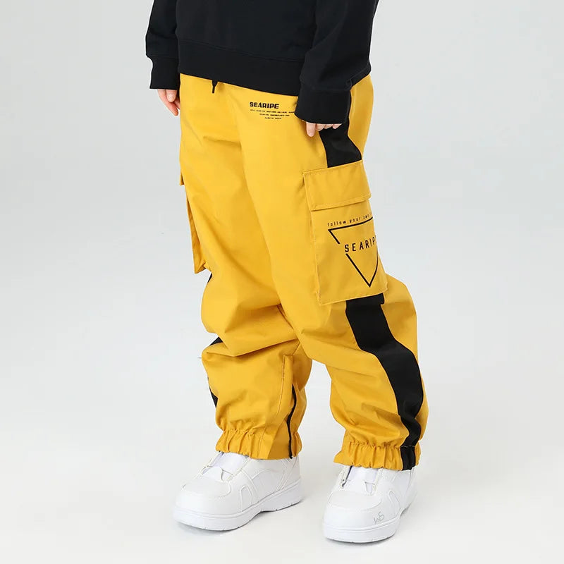 SEARIPE Waterproof Ski Suit for Men Windproof Pants Snow Pants Ski Jacket Set Skiing and Snowboarding Pants Brands, Winter, New