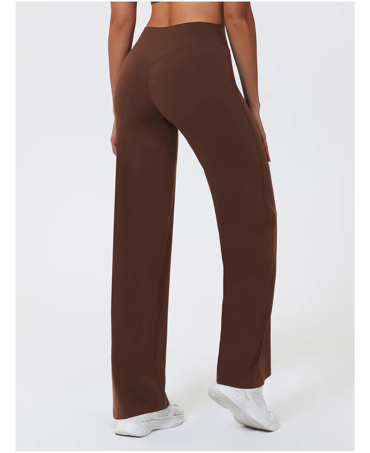 Hearuisavy Women Straight-Leg Sports Pants Gym Clothing Naked Feeling Compression Wide Leg Yoga Leggings Pilates Fitness Tights