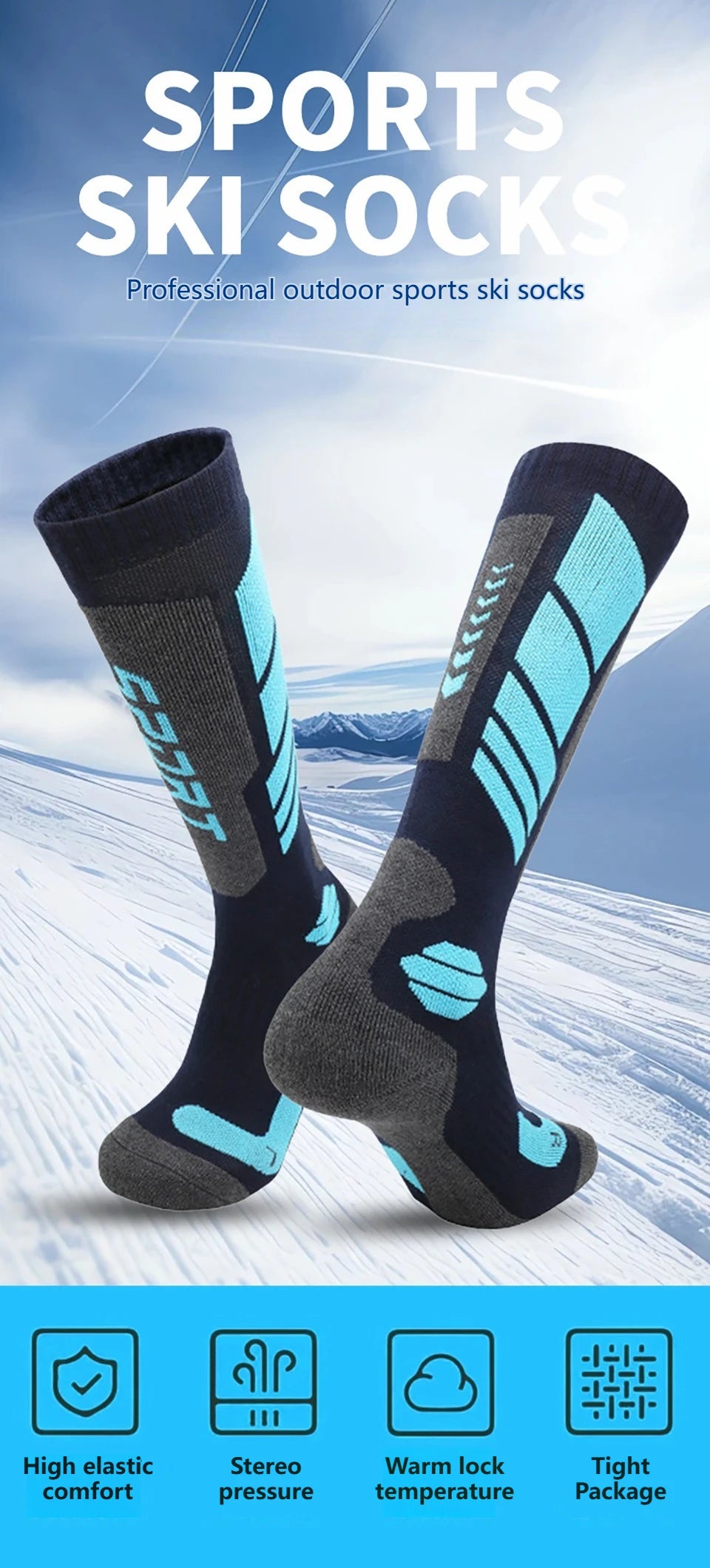 Adult Thermal Winter Ski Socks Men Women Warm Outdoor Cycling Snowboarding Sports Thermosocks Camping Hiking Stockings