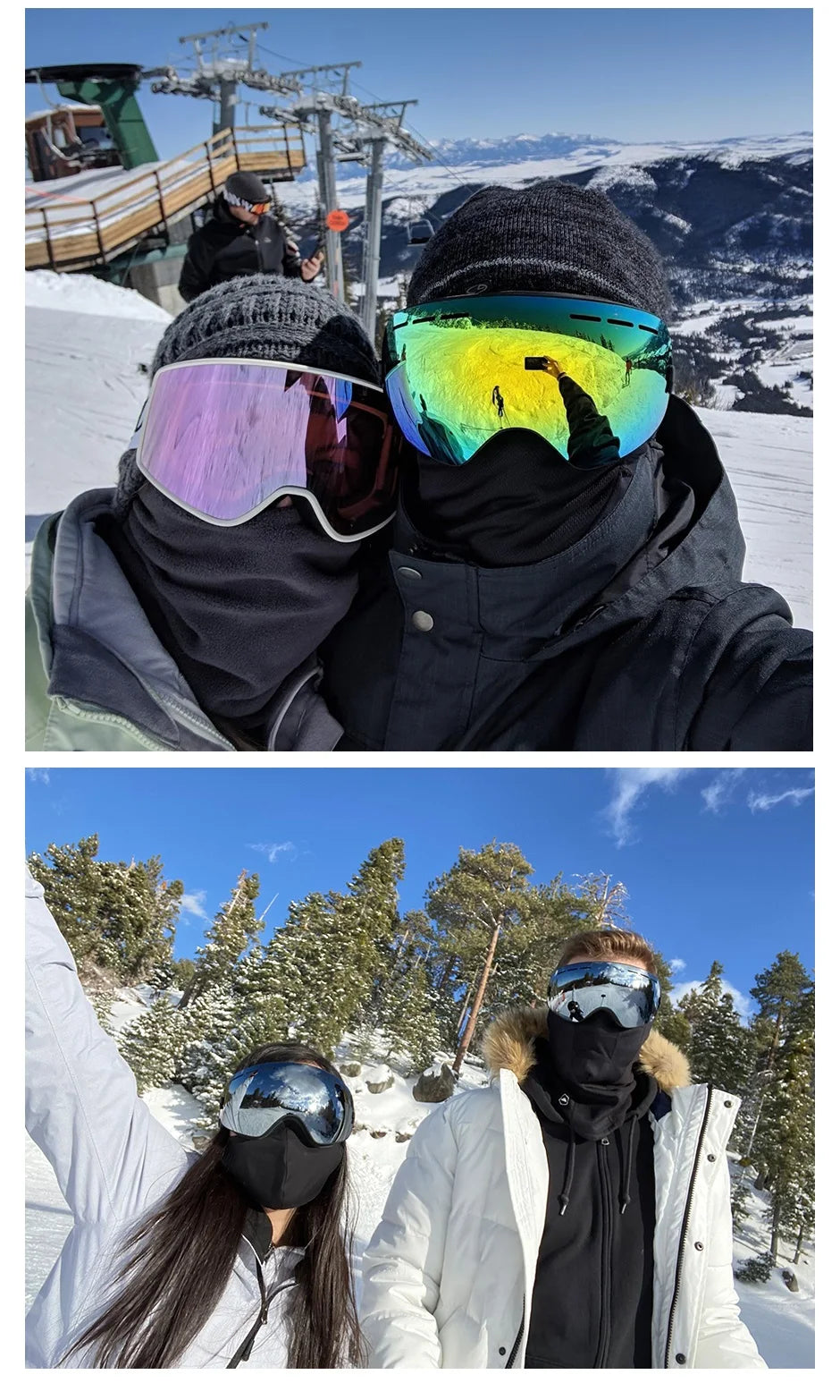 Ski Goggles Pro 100% UV400 Protection Anti Fog Interchangeable Lens Skiing Glasses Snowboard Snow Goggles for Men Women Natfire
