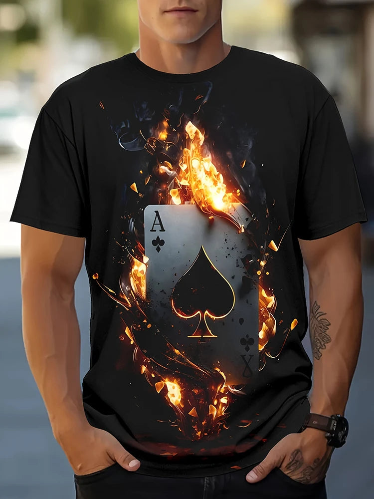 Cool Lion 3D Printed Men's T-shirt Summer Outdoor Sports Men's Top Daily Urban Fashion Short Sleeve Street Casual Men's T-shirt
